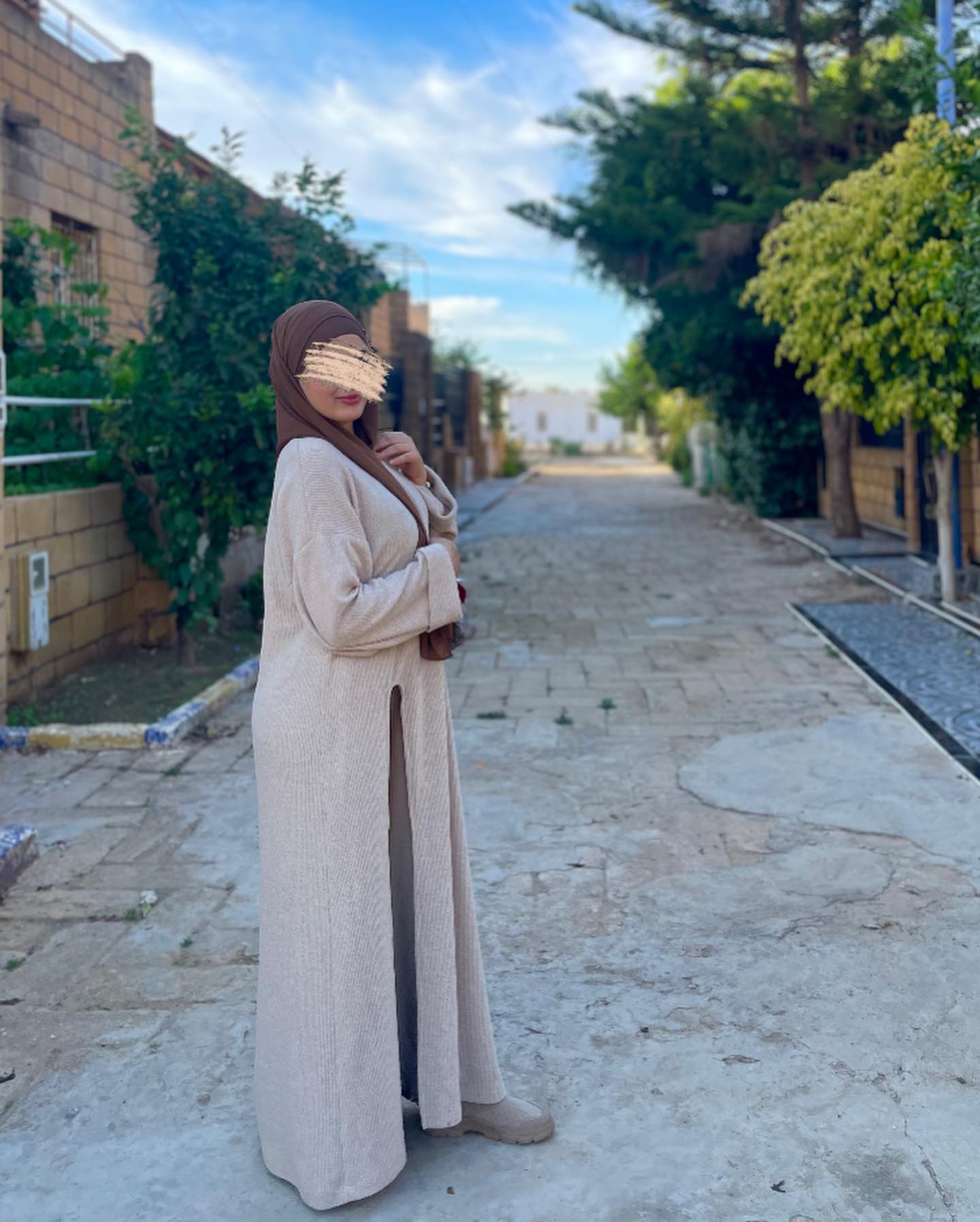 ⭐️ Ensemble "Chic Confort": Cardigan Tissé et Jupe Longue Assortie ⭐️